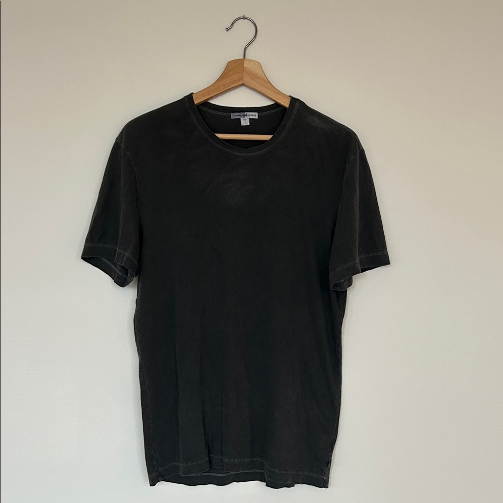 James Perse Charcoal Men’s Short Sleeve Tee 100% Cotton Size 1